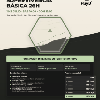 Promoción Aventura 26 horas 11 y 12 julio | Aprende Técnicas de Bushcraft y Naturaleza